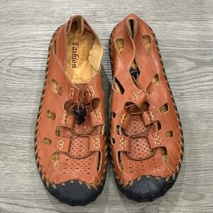 Summer Men Casual Shoes Genuine Leather Hiking Sandals Non-slip Beach Slipper